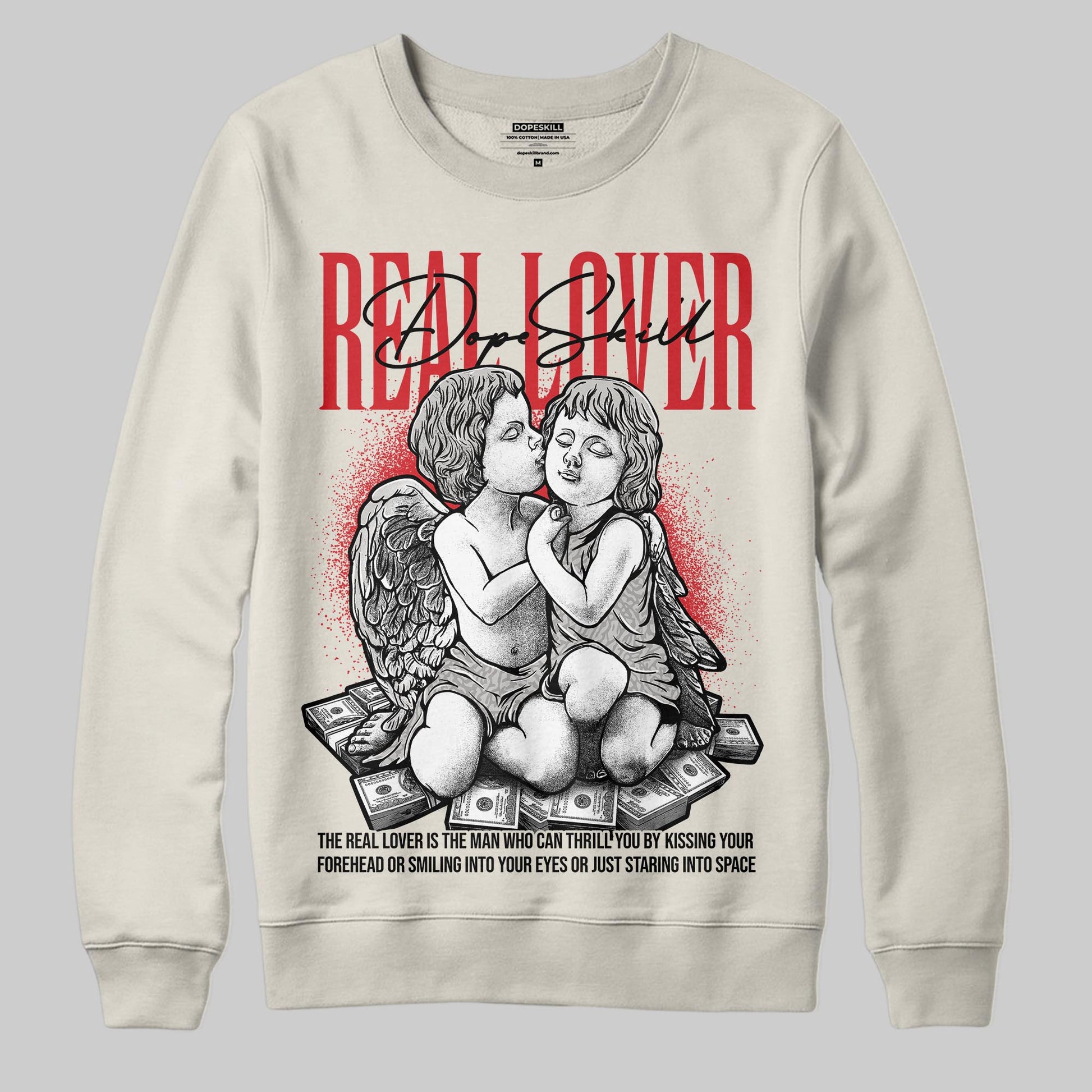 Jordan 1 Retro High OG “Sail” DopeSkill Sweatshirt Real Lover Graphic Streetwear