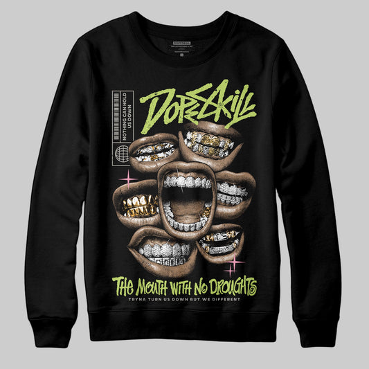 Chase B x Travis Scott x Jordan Jumpman Jack DopeSkill Sweatshirt The Mouth With No Droughts Graphic Streetwear - Black