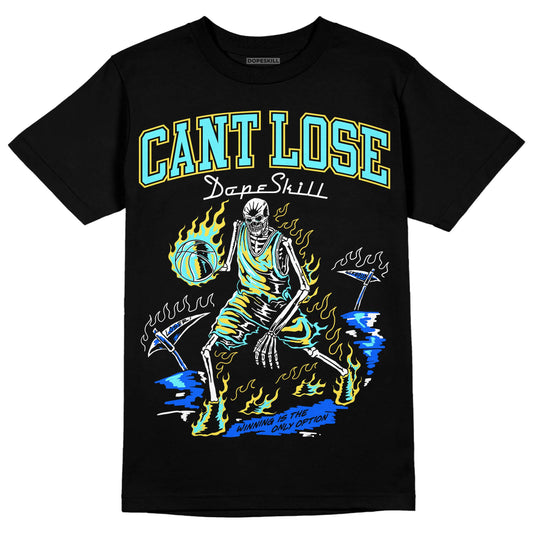 Jordan 5 Aqua DopeSkill T-Shirt Cant Lose Graphic Streetwear - Black