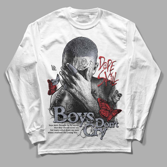 Jordan 4 “Bred Reimagined” DopeSkill Long Sleeve T-Shirt Boys Don't Cry Graphic Streetwear - White