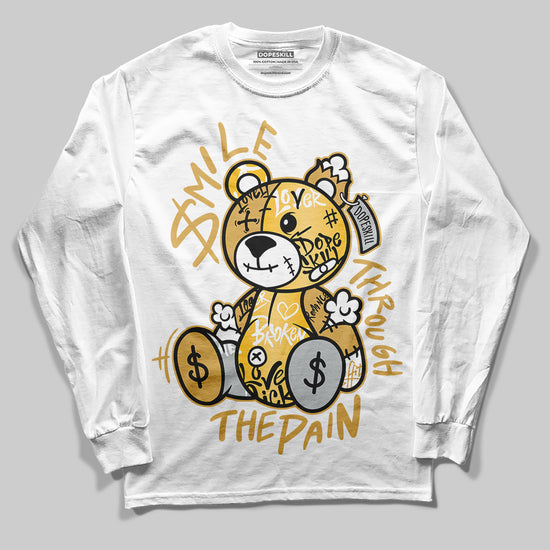 Jordan 12 "Phantom" DopeSkill Long Sleeve T-Shirt Smile Through The Pain Graphic Streetwear - White