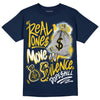 Dunk Low Vintage “Michigan” DopeSkill Midnight Navy T-Shirt Real Ones Move In Silence Graphic Streetwear