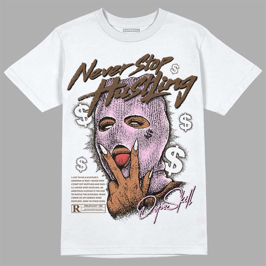 Jordan 11 Retro Neapolitan DopeSkill T-Shirt Never Stop Hustling Graphic Streetwear 