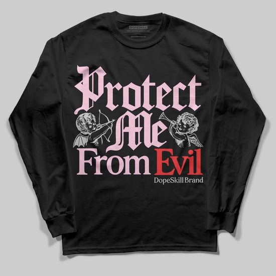 Awake NY x Air Jordan 5 Arctic Pink DopeSkill Long Sleeve T-Shirt Protect Me From Evil Graphic Streetwear - black