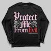 Awake NY x Air Jordan 5 Arctic Pink DopeSkill Long Sleeve T-Shirt Protect Me From Evil Graphic Streetwear - black