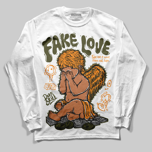 Jordan 5 "Olive" DopeSkill Long Sleeve T-Shirt New Fake Love Graphic Streetwear - White