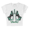 Jordan 1 High OG Green Glow DopeSkill Women's Crop Top Breathe Graphic Streetwear - White 