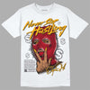 Jordan 7 Retro Cardinal DopeSkill T-Shirt Never Stop Hustling Graphic Streetwear - White 