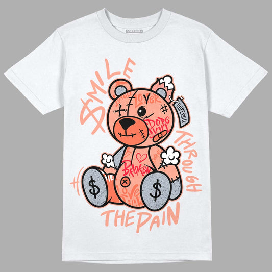 DJ Khaled x Jordan 5 Retro ‘Crimson Bliss’ DopeSkill T-Shirt Smile Through The Pain Graphic Streetwear - White