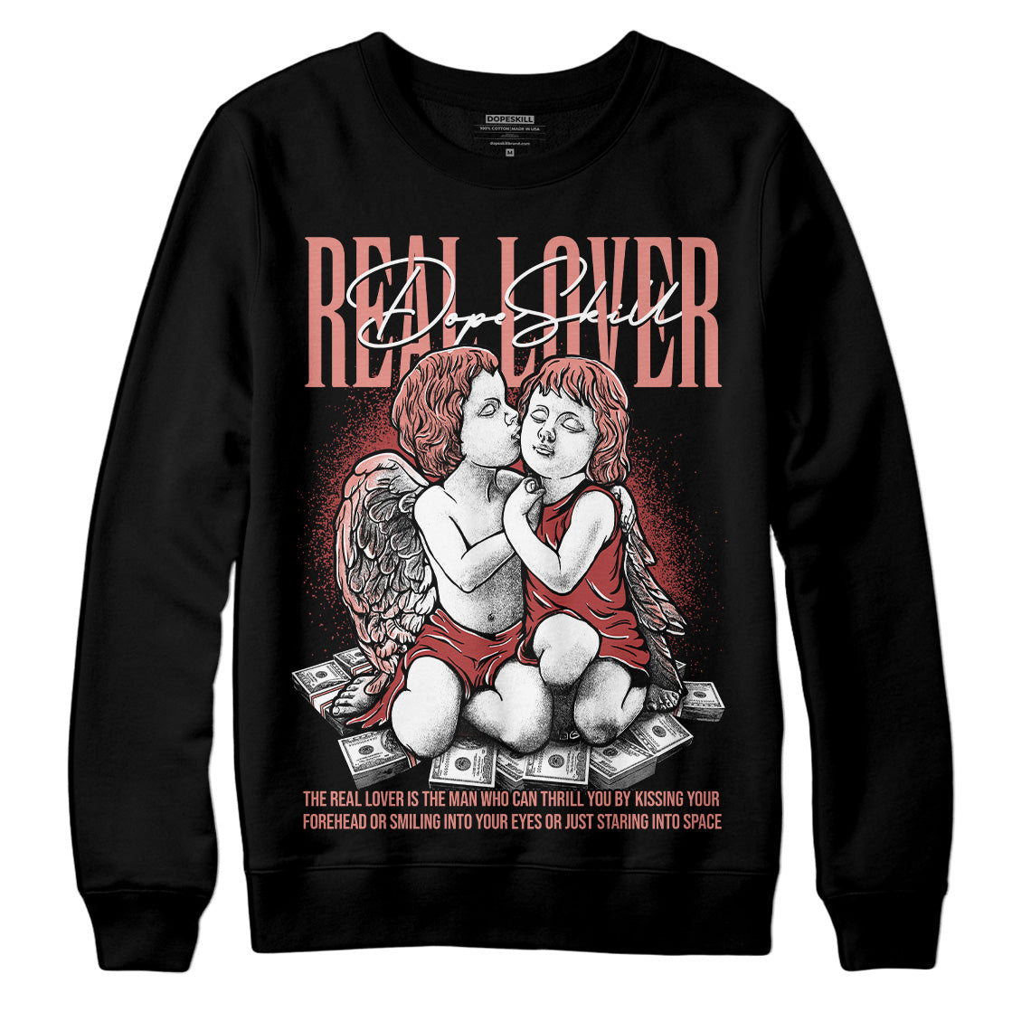 Jordan 13 “Dune Red” DopeSkill Sweatshirt Real Lover Graphic Streetwear - Black