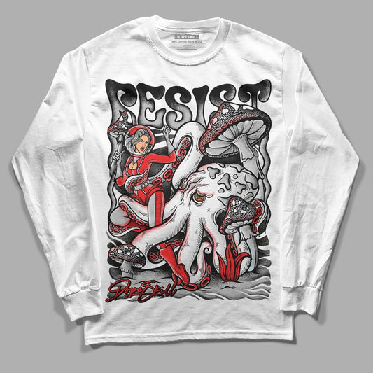 Jordan Spizike Low Bred DopeSkill Long Sleeve T-Shirt Resist Graphic Streetwear - White 