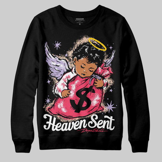 Jordan 5 Low “Peanut Butter Jelly” DopeSkill Sweatshirt Heaven Sent Graphic Streetwear - Black
