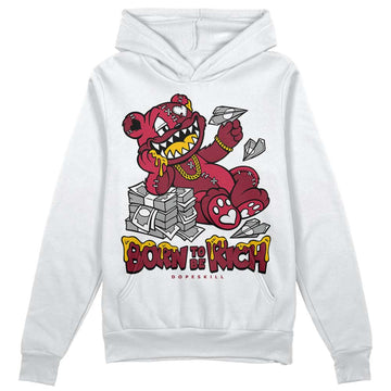 Jordan 1 Retro High '85 OG Metallic Burgundy DopeSkill Hoodie Sweatshirt Born To Be Rich Graphic Streetwear - White