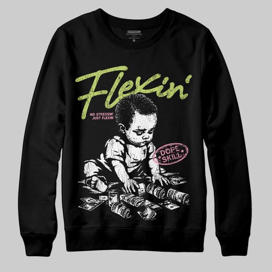 Chase B x Travis Scott x Jordan Jumpman Jack DopeSkill Sweatshirt Flexin' Graphic Streetwear - Black