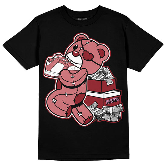 Valentine's Day Collection DopeSkill T-Shirt Bear Steals Sneaker Graphic Streetwear - Black