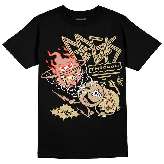 TAN Sneakers DopeSkill T-Shirt Break Through Graphic Streetwear - Black