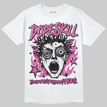 Pink Sneakers DopeSkill T-Shirt Root of Evil Graphic Streetwear - White