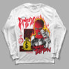 Jordan 4 Red Thunder DopeSkill Long Sleeve T-Shirt Drip'n Never Tripp'n Graphic Streetwear - White