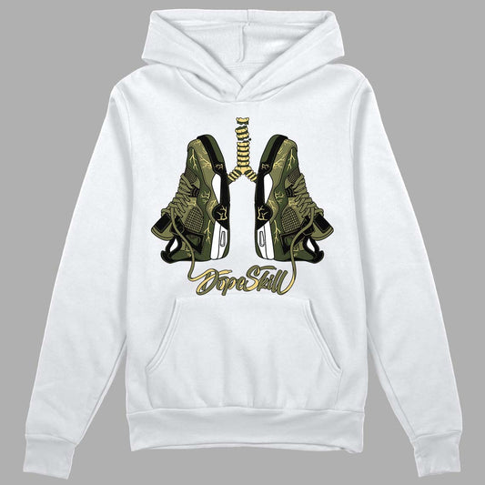 Jordan 4 Retro SE Craft Medium Olive DopeSkill Hoodie Sweatshirt Breathe Graphic Streetwear - White 