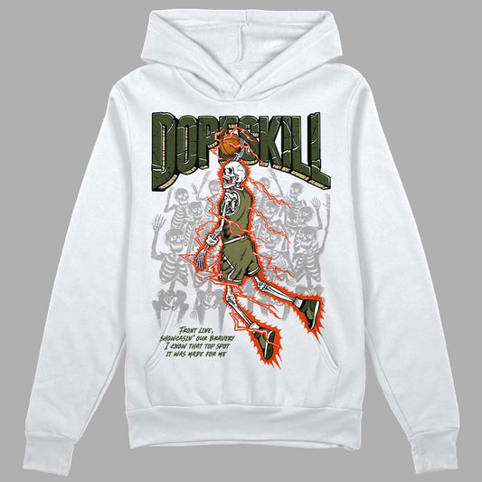 Olive Sneakers DopeSkill Hoodie Sweatshirt Thunder Dunk Graphic Streetwear - White