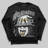 Jordan 5 Retro Wolf Grey (2026) DopeSkill Long Sleeve T-Shirt No Rules Graphic Streetwear - Black