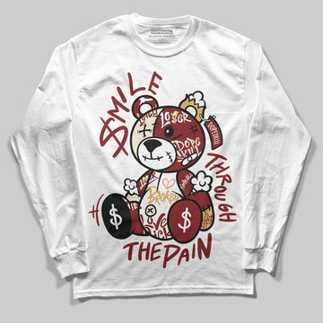 Dunk Low SE Sisterhood Sail Team Red W DopeSkill Long Sleeve T-Shirt Smile Through The Pain Graphic Streetwear - White