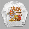 Jordan 12 Retro Black Taxi DopeSkill Long Sleeve T-Shirt Break Through Graphic Streetwear - White 