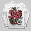 Jordan 9 'Olive' DopeSkill Long Sleeve T-Shirt No Days Off Graphic Streetwear - White