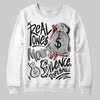 Jordan 3 Retro Black Cat DopeSkill Sweatshirt Real Ones Move In Silence Graphic Streetwear - White