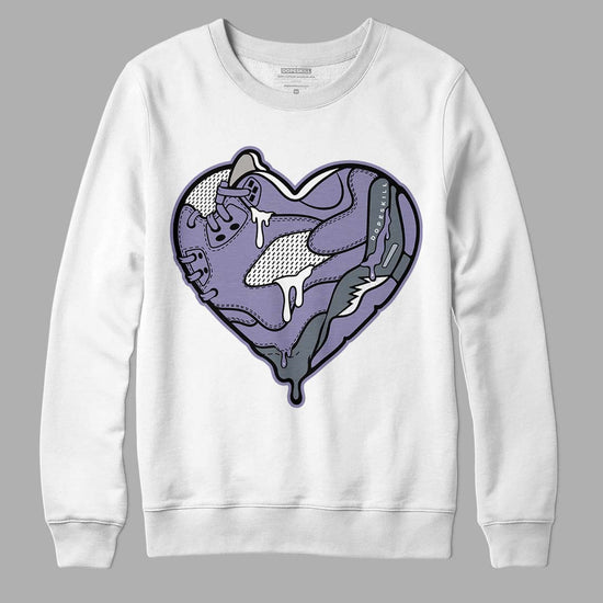 Jordan 5 Retro Low Indigo Haze DopeSkill Sweatshirt Heart Jordan 5 Graphic Streetwear - White