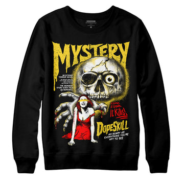 Jordan 4 Thunder DopeSkill Sweatshirt Mystery Ghostly Grasp Graphic Streetwear - Black 