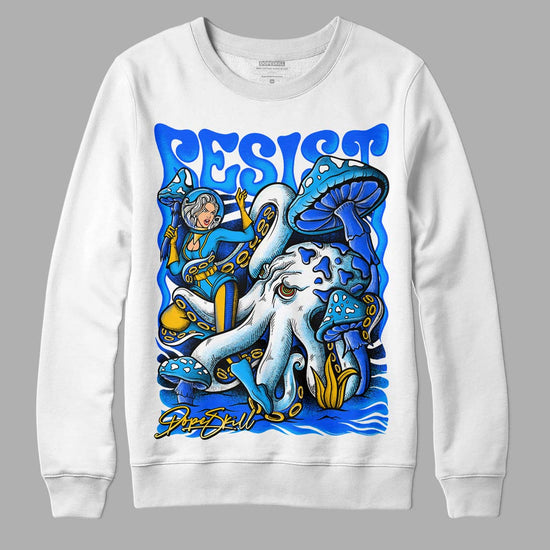 Royal Blue Sneakers DopeSkill Sweatshirt Resist Graphic Streetwear - White