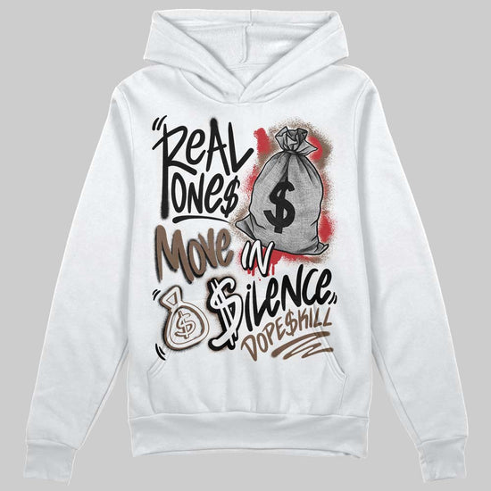 Jordan 9 'Olive' DopeSkill Hoodie Sweatshirt Real Ones Move In Silence Graphic Streetwear - White 