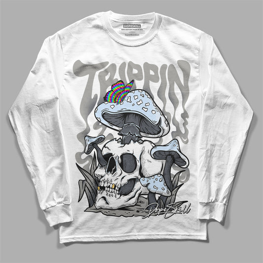 Jordan 6 Retro Cool Grey DopeSkill Long Sleeve T-Shirt Trippin Graphic Streetwear - White