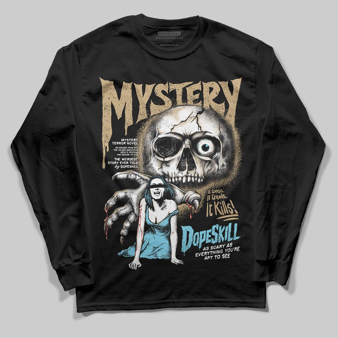 Jordan 11 City Pack “H-Town” DopeSkill Long Sleeve T-Shirt Mystery Ghostly Grasp Graphic Streetwear - Black