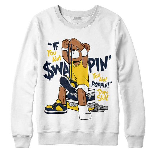 Dunk Low Vintage “Michigan” DopeSkill Sweatshirt If You Aint Graphic Streetwear - White