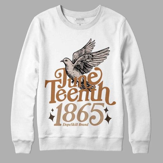 Jordan 3 Retro Palomino DopeSkill Sweatshirt Juneteenth 1865 Graphic Streetwear - WHite