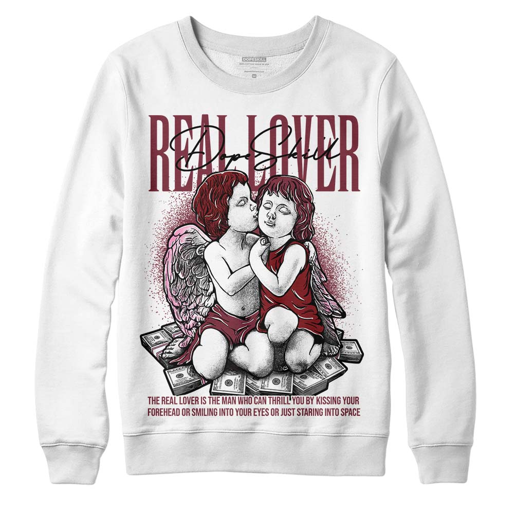 Jordan 1 Retro High OG “Team Red” DopeSkill Sweatshirt Real Lover Graphic Streetwear - WHite