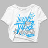 Jordan 2 Low "University Blue" DopeSkill Women's Crop Top LOVE Graphic Streetwear - White 