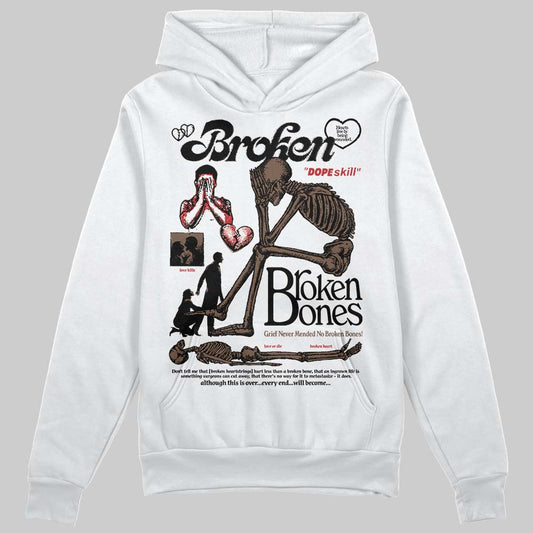 Jordan 9 'Olive' DopeSkill Hoodie Sweatshirt Broken Bones Graphic Streetwear - White