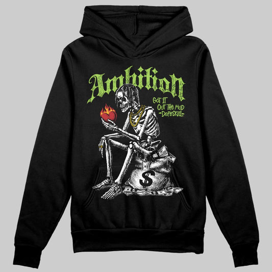 Neon Green Sneakers DopeSkill Hoodie Sweatshirt Ambition Graphic Streetwear - Black