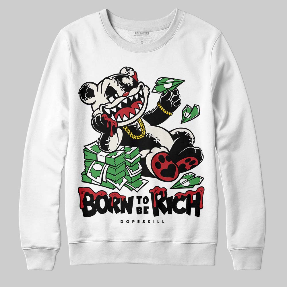Nigel Sylvester x Jordan 1 Low OG “Nitro” DopeSkill Sweatshirt Born To Be Rich Graphic Streetwear - White