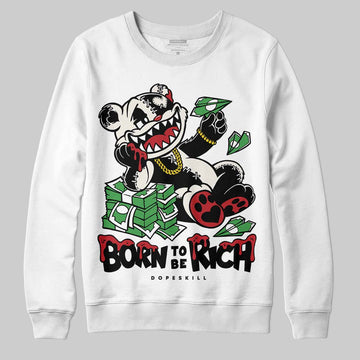 Nigel Sylvester x Jordan 1 Low OG “Nitro” DopeSkill Sweatshirt Born To Be Rich Graphic Streetwear - White