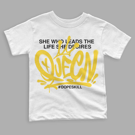 Jordan 4 Tour Yellow Thunder DopeSkill Toddler Kids T-shirt Queen Graphic Streetwear - White