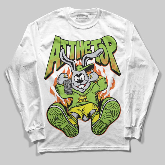 Neon Green Sneakers DopeSkill Long Sleeve T-Shirt At The Top Graphic Streetwear - White