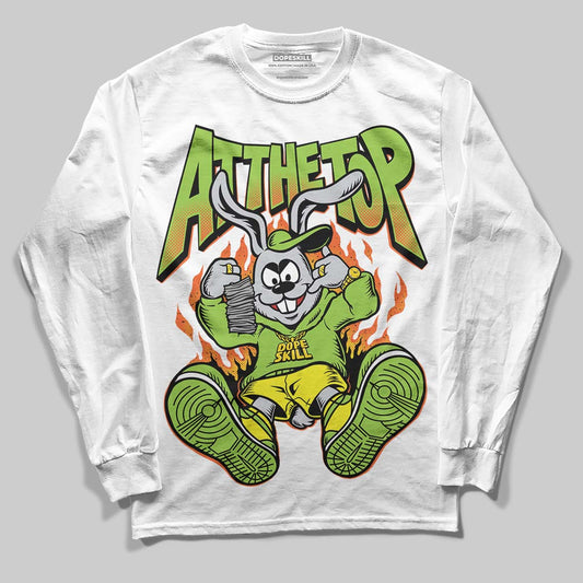 Neon Green Sneakers DopeSkill Long Sleeve T-Shirt At The Top Graphic Streetwear - White