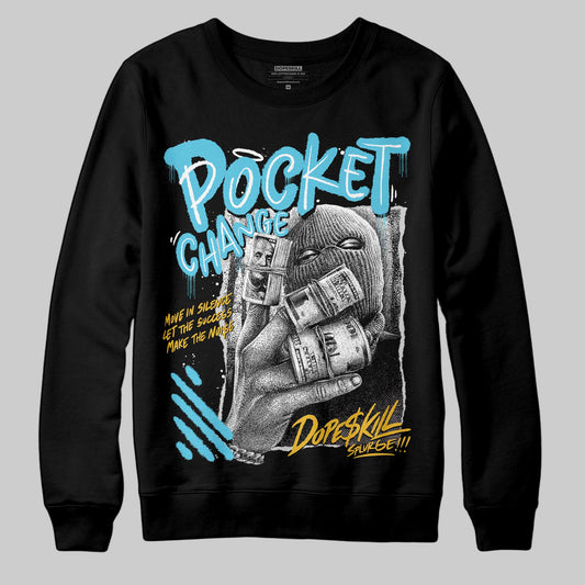 Jordan 11 Retro Gamma Blue (2025) DopeSkill Sweatshirt Pocket Change Graphic Streetwear - Black