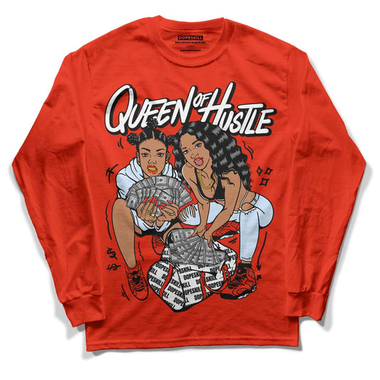 Jordan 6 Retro Toro Bravo DopeSkill Varsity Red Long Sleeve T-Shirt Queen Of Hustle Graphic Streetwear