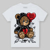 Jordan 4 “Fear” DopeSkill Toddler Kids T-shirt Broken Bear Graphic Streetwear - White