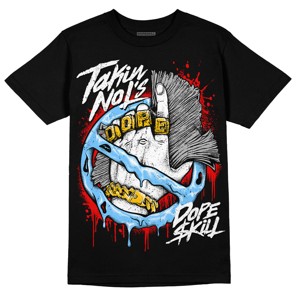 Travis Scott x Jordan 4 Retro 'Cactus Jack' DopeSkill T-Shirt Takin No L's Graphic Streetwear - Black 